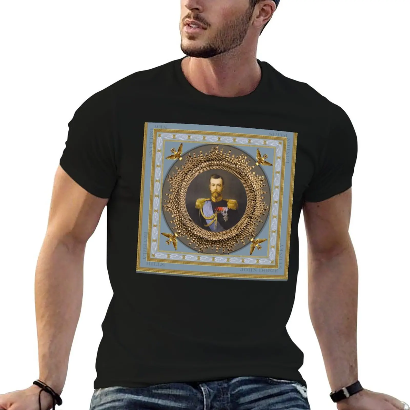 

casual Nicholas prints t T-Shirt t for man men shirts with Czar shirts II