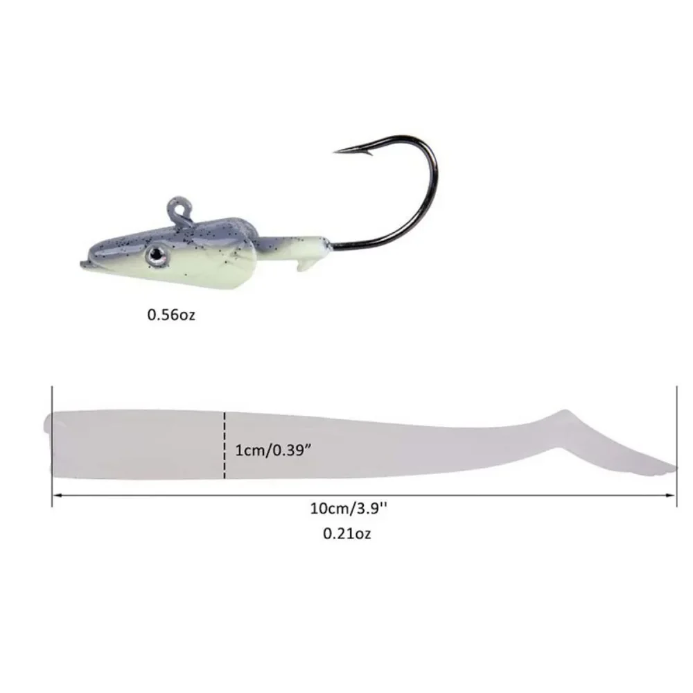 Goture 1pcs 11cm 22g Soft Fishing Lure Bass Fishing Lure Lead Hard Jig Fish Head Artificial Bait PVC Body Lures Swimbait