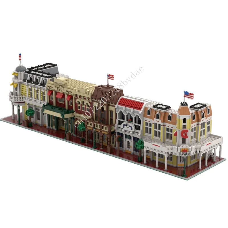 

Набор для сборки модели улицы Main Street USA Deluxe (8121 деталь), креативный конструктор, архитектурная модель, развивающая игрушка для самостоятельной сборки