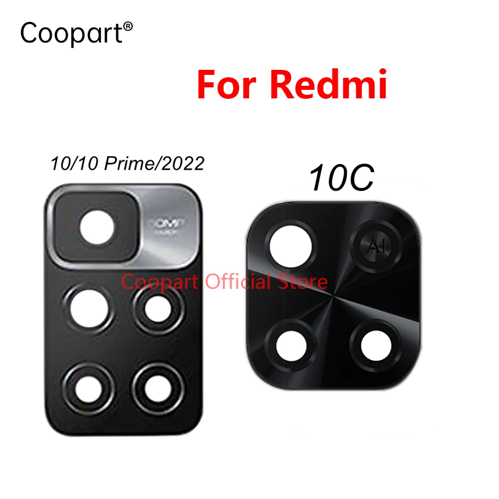 New Coopart Rear Back Camera Glass For Xiaomi Redmi 10A 10C Redmi 10 Prime 5G 2022 Main Camera Lens Glass Cover With Adhesive