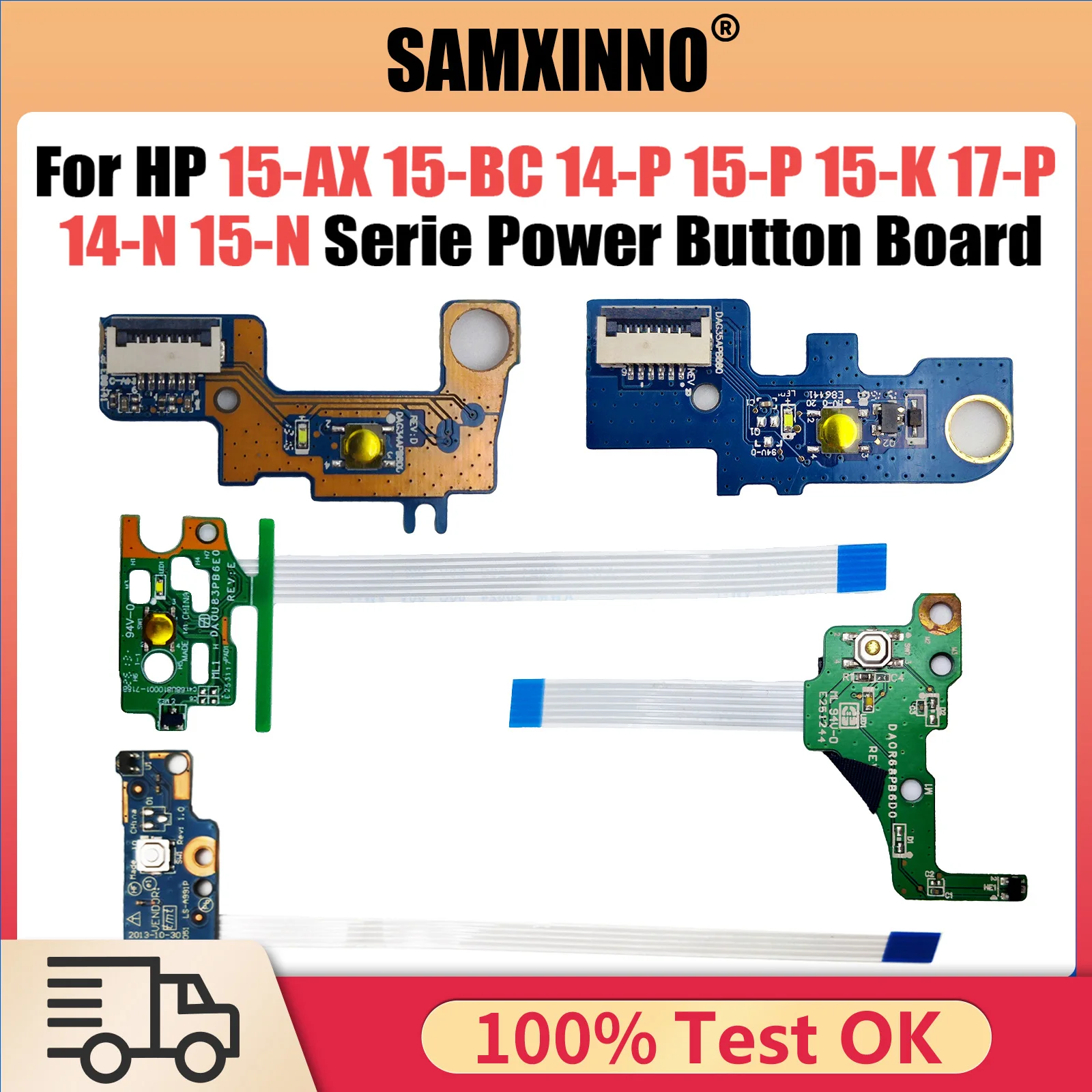 For HP 15-AX 15-BC 14-P 15-P 15-K 17-P 14-N 15-N 15-R 250 G3 17-e Serie Power Button Board DAG35APB8B0 DAY14APb6D0 DA0R68PB6D0