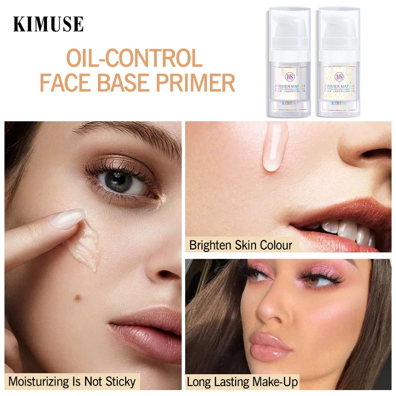 Primer de maquiagem facial, soro hidratante, loção, poro invisível, acabamento fosco, controle de óleo, linhas finas suaves, 1 Pc, 2Pcs