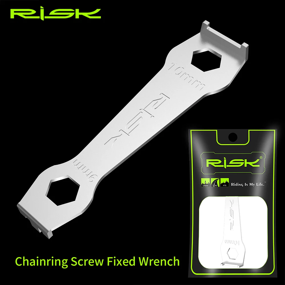 RISK Bicycle Chain Ring Bolts Wrench Chain Wheel Install Crankset Disassembly Spanner Tool for Cycling Repair