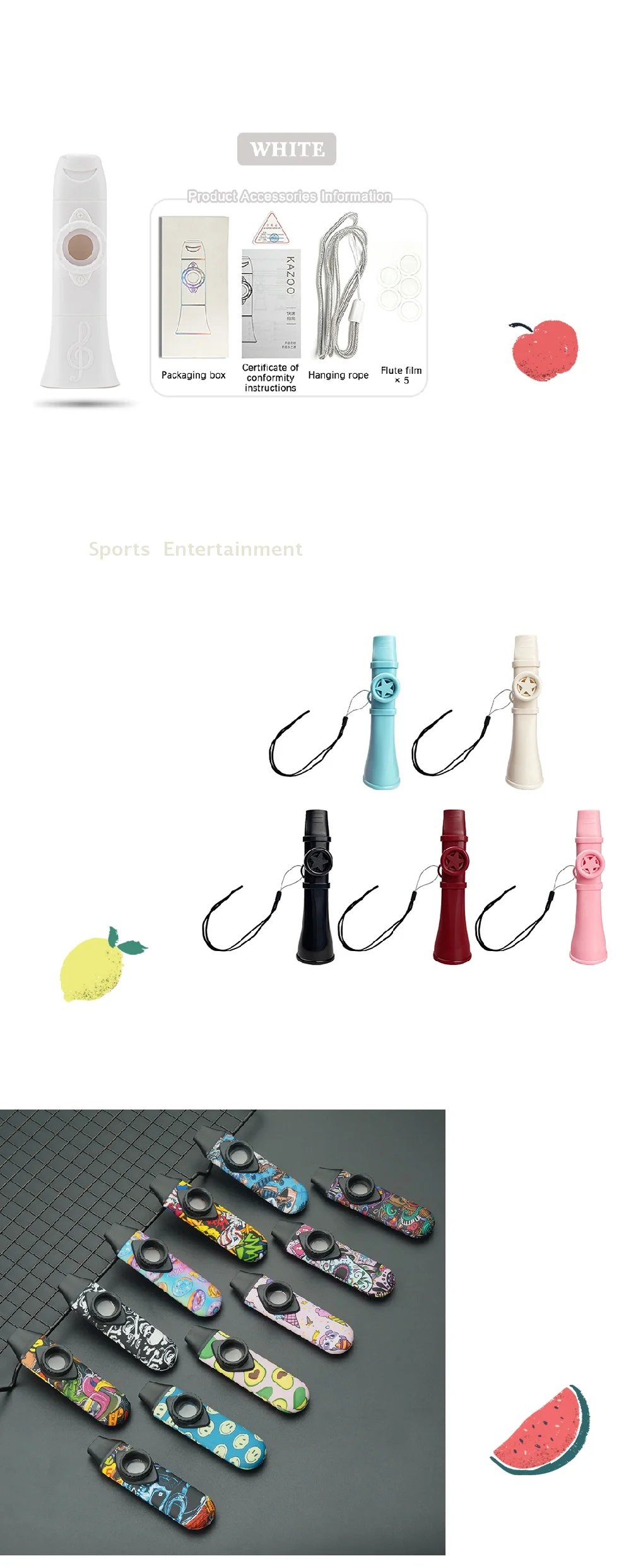 Mini Kazoo fácil de aprender para amantes musicales, flauta de bolsillo, Kazoos para adultos y niños, instrumentos pequeños para guitarra, ukelele, violín, 1 ud.