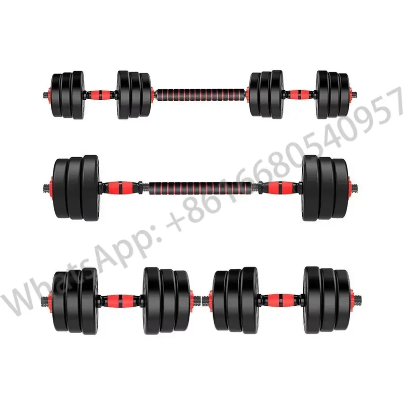 Men's Adjustable Cement Dumbbells Environmental Protection Sports Fitness Equipment with Sub-Bell Barbell