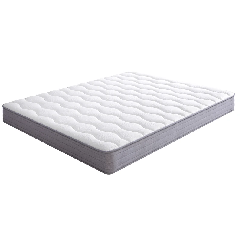 Matelas à ressorts ensachés 140 x 200 cm, épaisseur 20 cm, niveau de fermeté H3, structure ergonomique, soulagement des douleurs dorsales et lombaires, confort modulaire, emballage enroulé, idéal pour chambre à coucher.