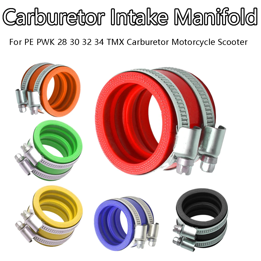 Adaptador de Goma de 30 mm para Colector de Admisión de Carburador, para Carburadores PE PWK OKO TMX de 28-34 mm, Piezas para Motocicletas y Scooters