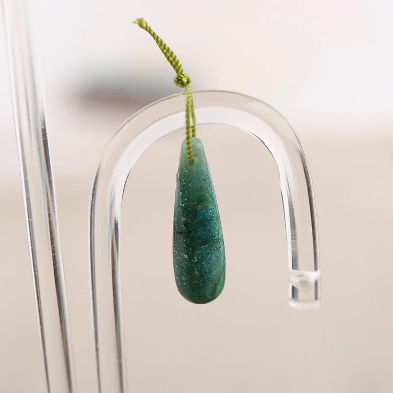 B&F Drop Chrysocolla Pendant Beads, Handmade Natural stones beads, Polished Stones for jewelry Making Supplies