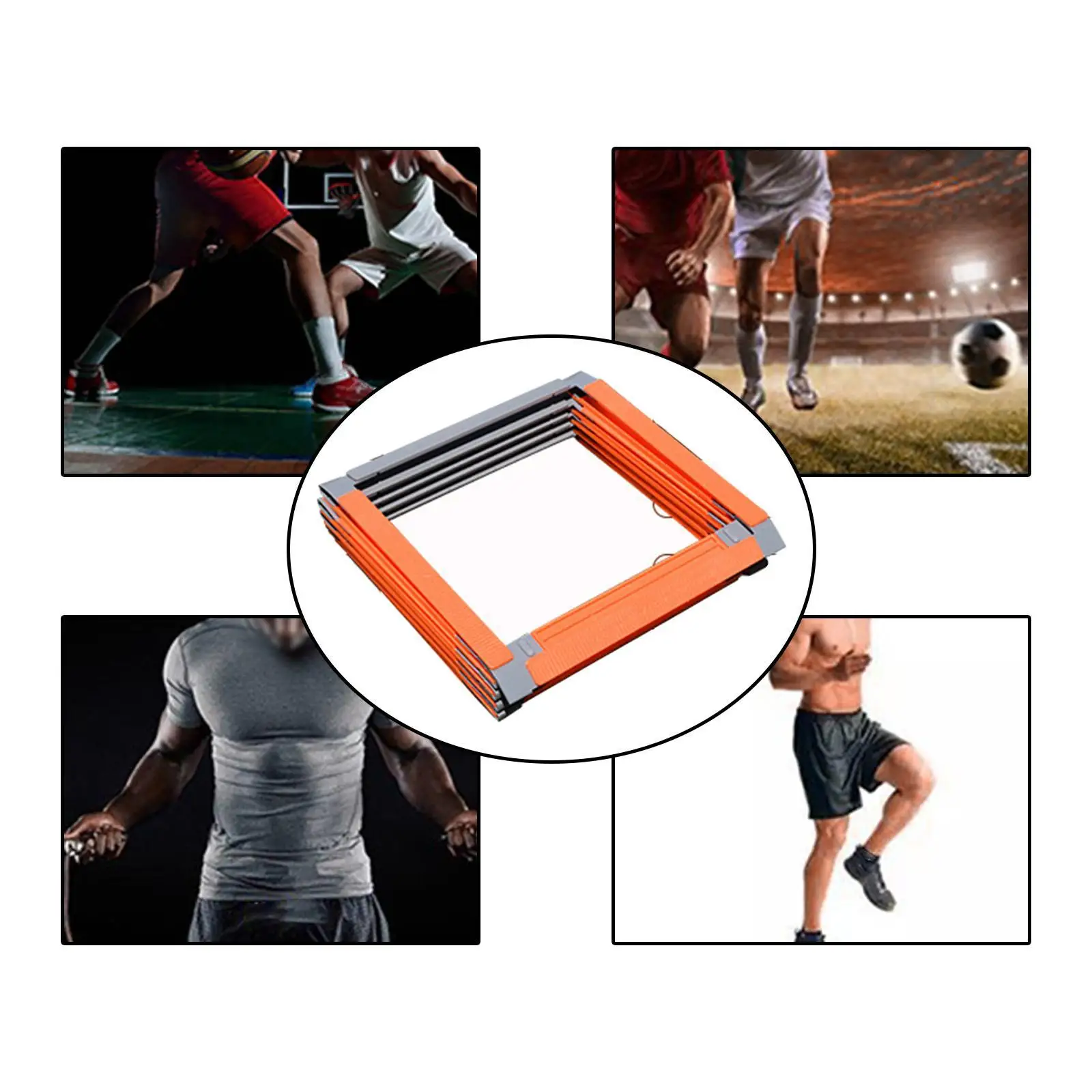 

Football Agility Ladder Training Equipment Football Footwork Multipurpose Hurdles Coordination Speed Ladder 18ft 11 Rungs
