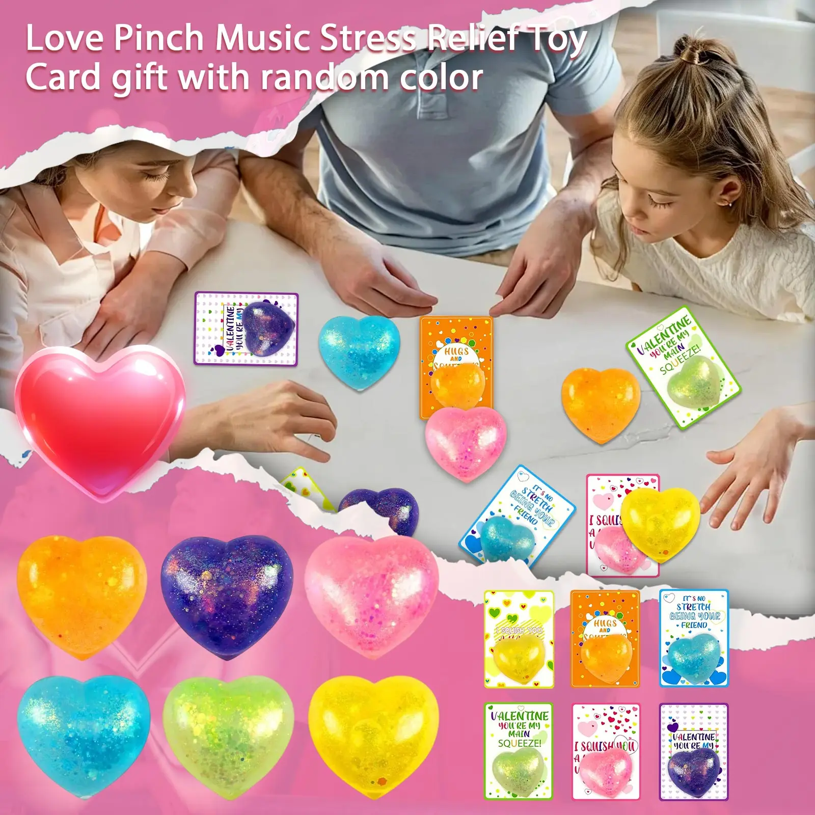 

Случайные подарки на День святого Валентина для детей: открытки на День святого Валентина для класса, антистрессовые мячики для детей, школьные эластичные мячики, игрушки для снятия стресса.