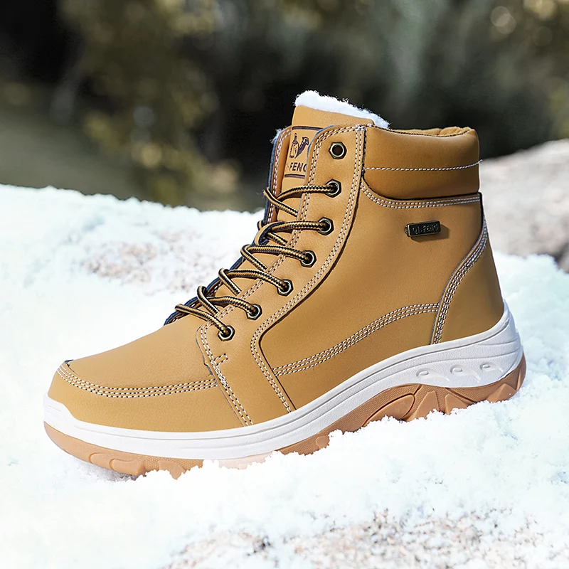 

Winter Hiking Boots Men’s Anti-Slip Outdoor Sneakers Warm Snow Boots Tactical Hunting Boots Non-slip Trekking Shoes Work Boots