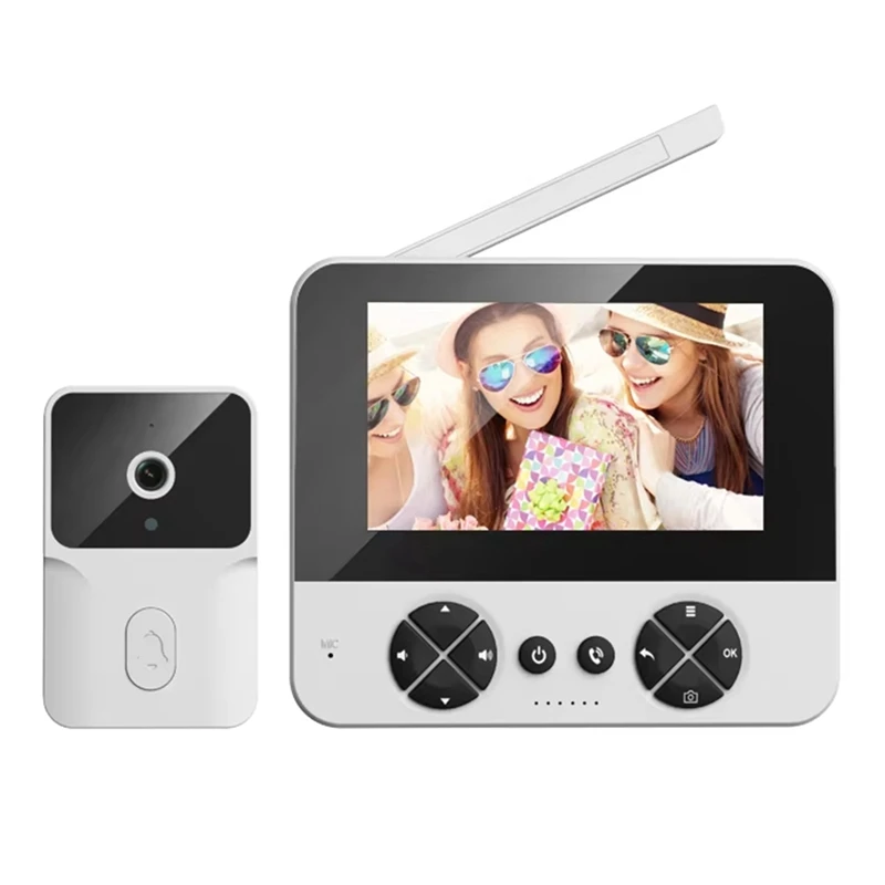 M15 Video Wireless Electronic Doorbell Outdoor Monitoring Video Tape Infrared Night Vision Home Voice Intercom EU-PLUG