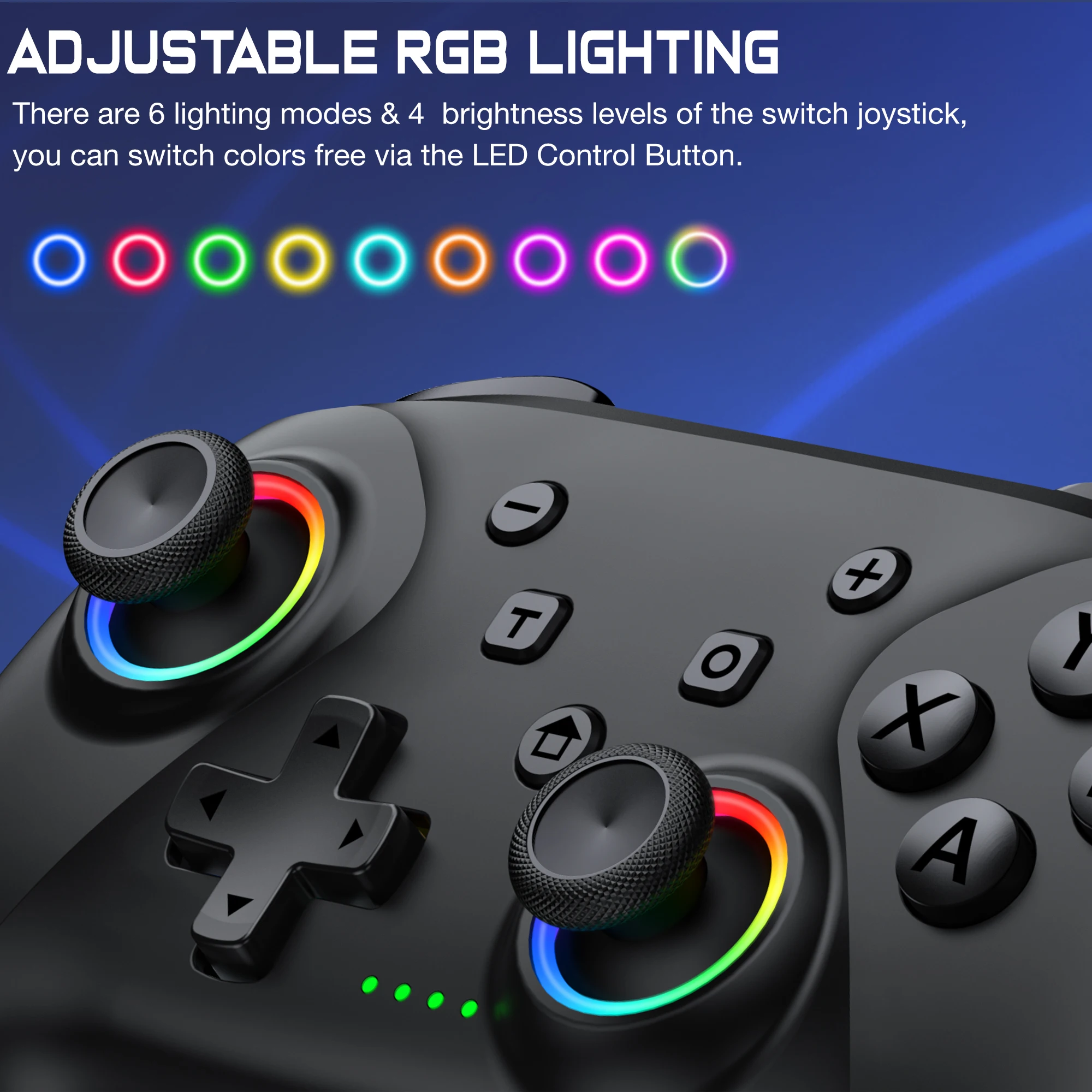 BEBONCOOL NC300 وحدة تحكم ألعاب مزدوجة القاعة RGB Light وحدة تحكم لاسلكية للتبديل/OLED/Lite/Android/IOS/PC/Steam gamepad #2