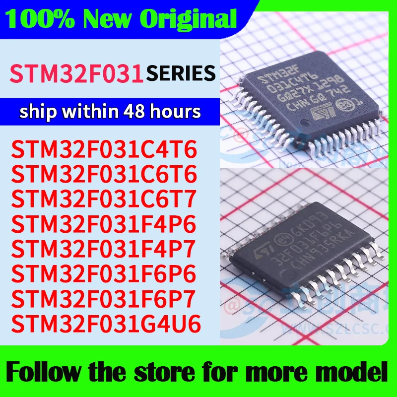 

STM32F031C4T6 STM32F031C6T6 STM32F031C6T7 STM32F031F4P6 STM32F031F4P7 STM32F031F6P6 STM32F031F6P7 STM32F031G4U6 In stock