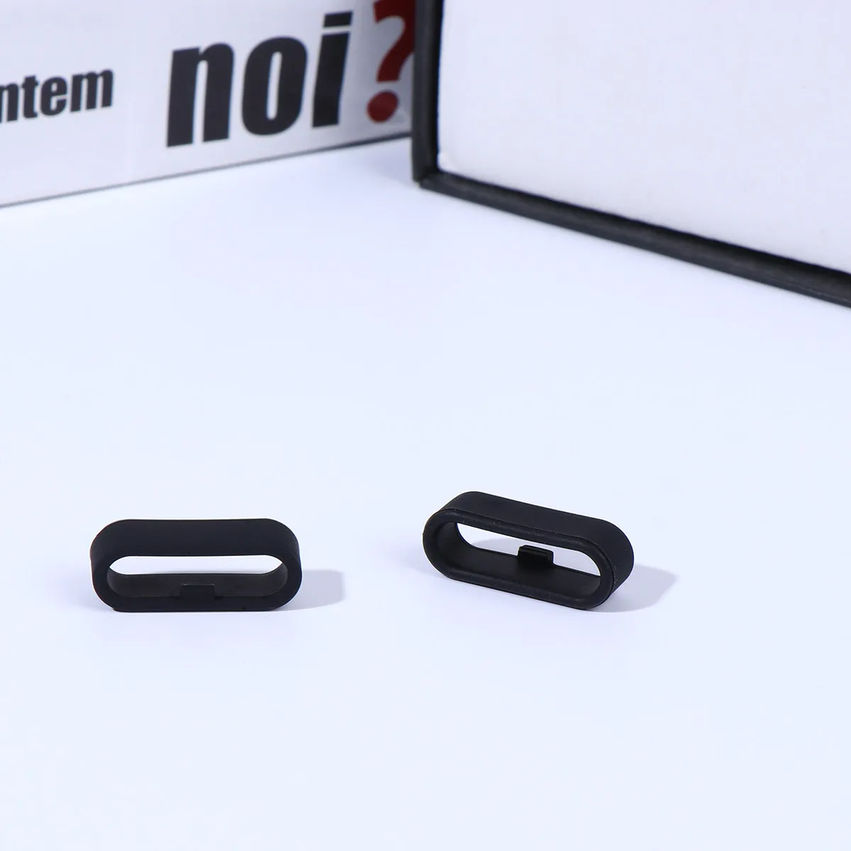 

20Pcs Watch Strap Clasp Locker Silicone Retaining Rings Durable Flexible Watchbands Buckle Holder Replacement Black