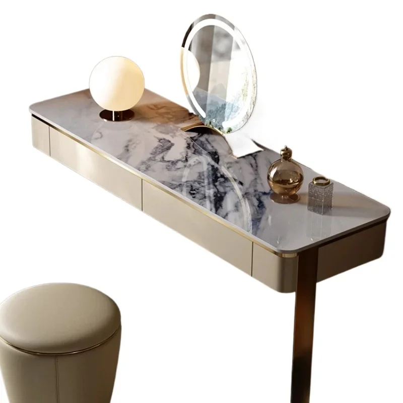 

Light luxury modern simple dresser bedroom small makeup table full mirror integrated makeup table high-end Internet celebrity