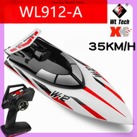 ‌Wltoys Wl912-A Anti Flip Self-Righting Rc Boat 2.4ghz High Speed Racing Ship Rechargeable Remote Control Toy For Kids Adults