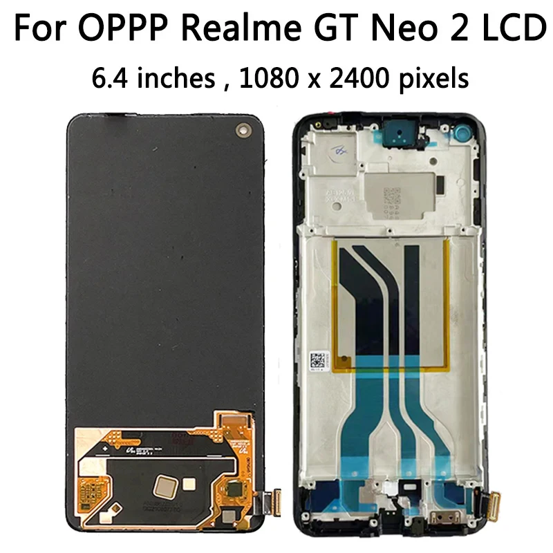 Imagem -03 - Tela Lcd e Painel de Toque com Moldura Digitalizar Montagem Oppo Realme gt Neo 6.62 Oppo Rmx3370 Original