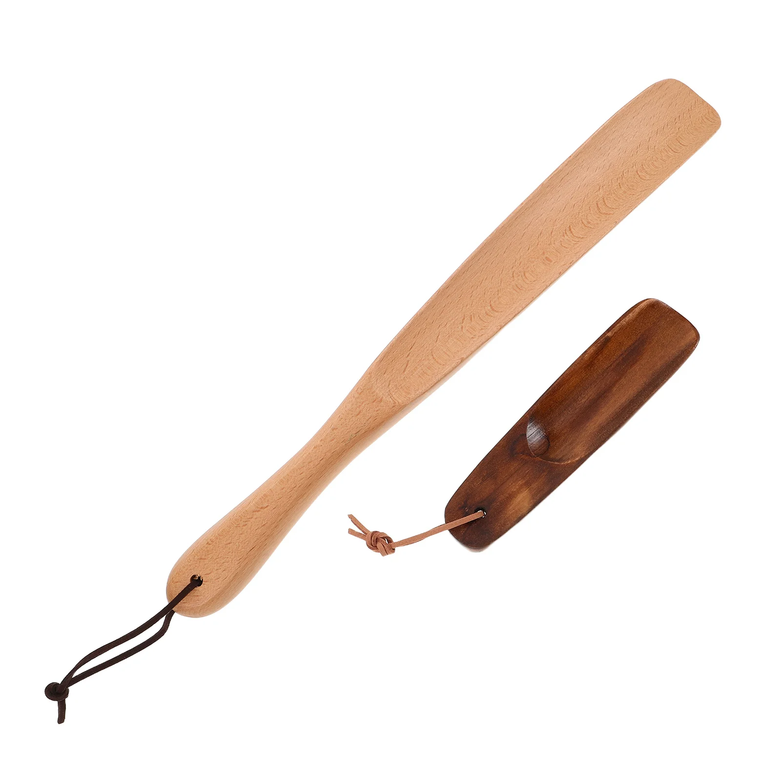 

2Pcs Premium Wooden Shoehorn Long Handle Elderly Pregnant Women Shoe Insert Helper Portable Home Use Wood Shoe Jack