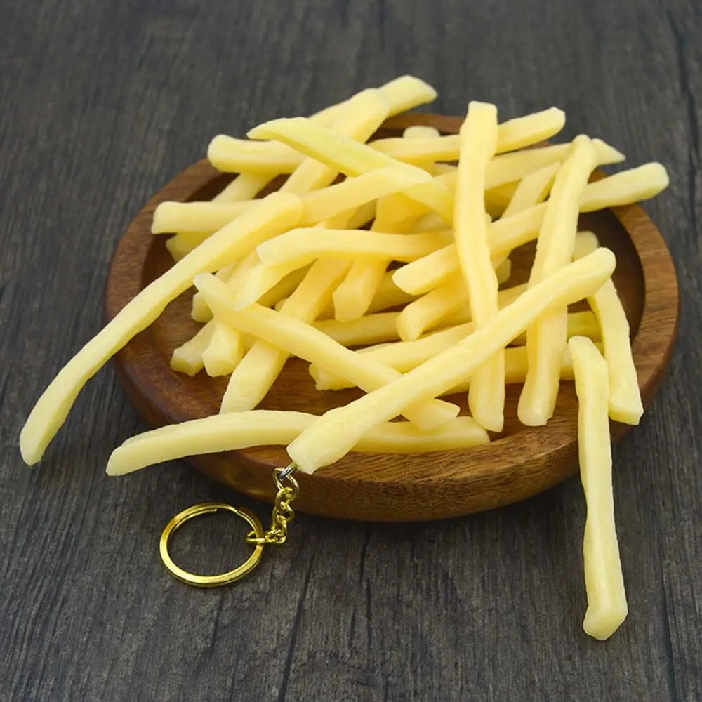 French Fries Fried Chicken Legs Chicken Nuggets Fried Chicken Around Imitation Food Keychains Key Rings Food Pendant Key Chains