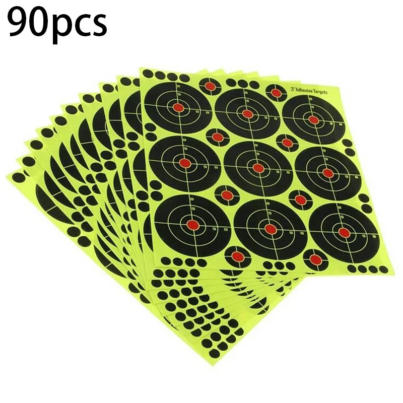 

90Pcs/Pack 3 Inch Splash Flower Target Adhesive Reactivity Shoot Target Aim For Gun / Rifle / Pistol Binders Targete Sets