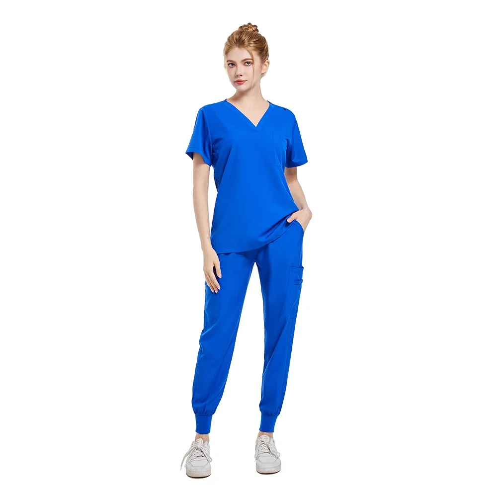 Venta al por mayor, uniforme médico para salón de mascotas, conjunto de gomas de trabajo para Hospital, suministros médicos, traje de cirugía Dental para enfermera, ropa de trabajo