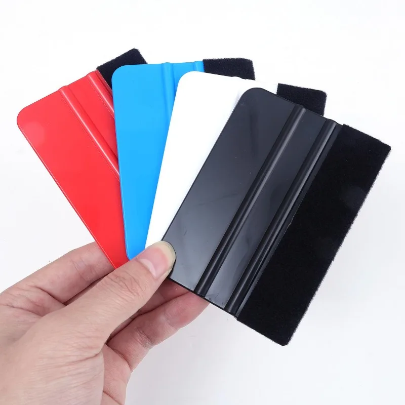 1-5x Scratch Free Film Felt Edge Squeegee Window Tinting Tool Car Vinyl Wrap Plastic Spatula Squeegee Wallpaper Smoothing