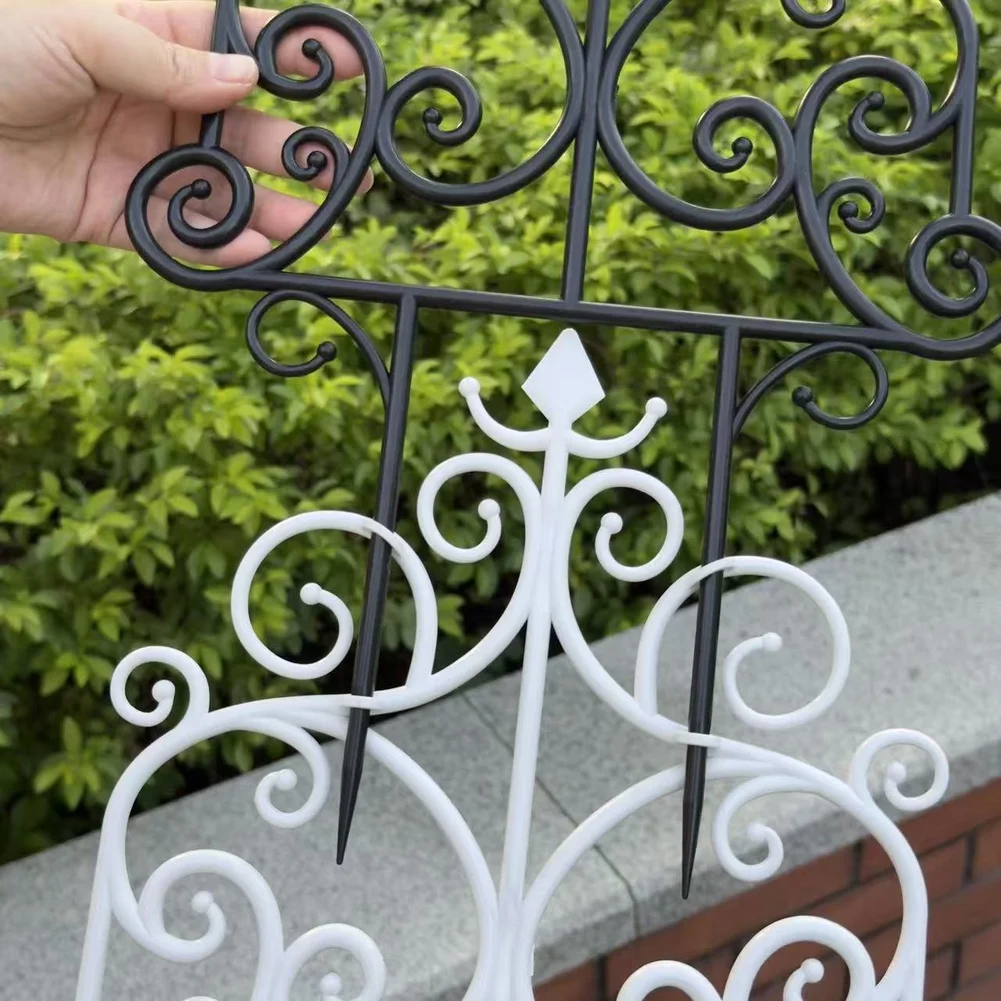 Plastic Garden Edging Border Fence Set of 10 Pieces for Defining Flower Beds For Lawn Edges and Garden Pathways