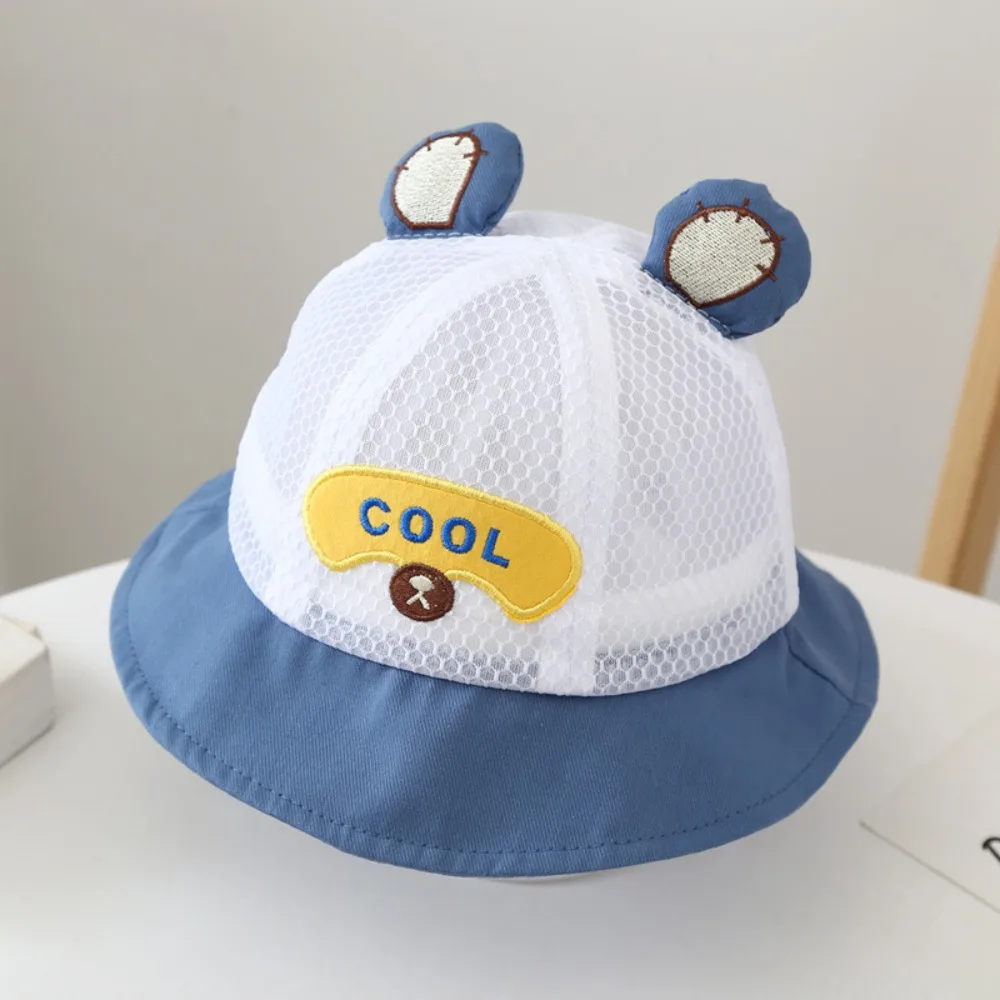 Baby Breathable Baby Bucket Caps for Boys Girls Kids Bucket Hat Infant Fisherman Hat Summer Toddler Panama Hat Sun Cap