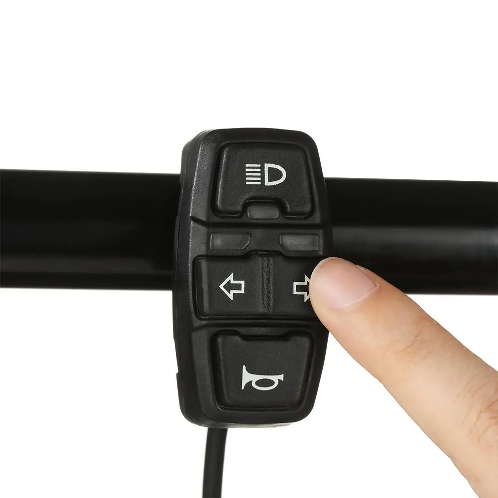 Luz de señal de giro de bocina, accesorios de motocicleta, interruptor de luz de bicicleta eléctrica, lámpara de bicicleta eléctrica, nuevo sistema eléctrico