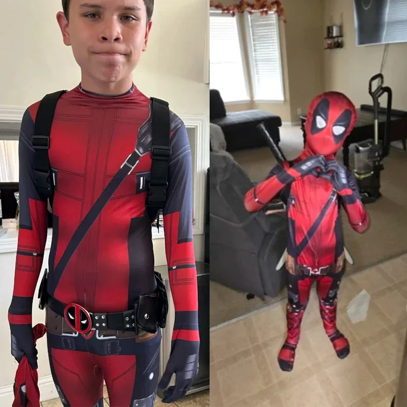 Cosplay para niños Deadpool & Wolverine MARVEL película DEADPOOL 3 disfraces para niños de 3 a 13 años ropa de juego de rol regalo de cumpleaños y Navidad