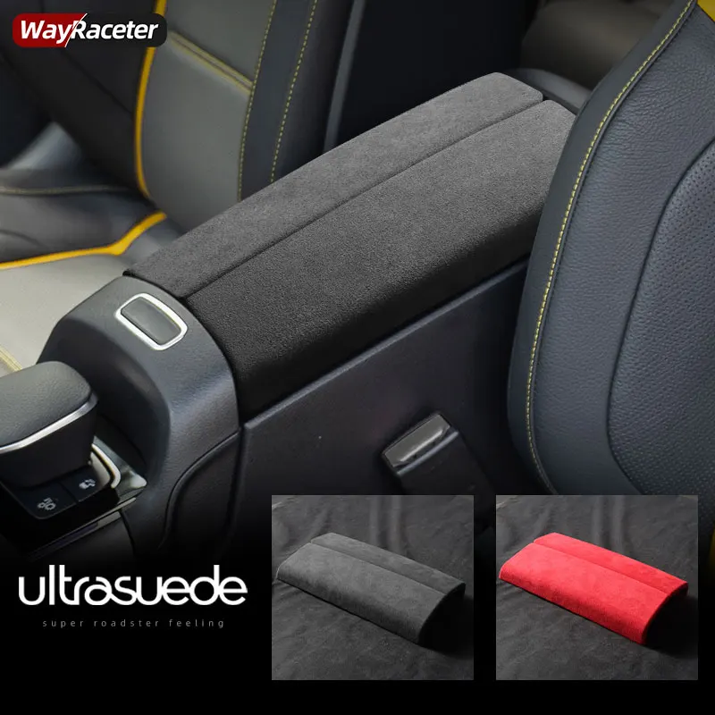 Ultrasuede Suede Wrap pudełko do podłokietnika samochodowego wykończenie panelu pokrywa dla Mercedes Benz A CLA GLA GLB B EQA EQB klasa W177 C118