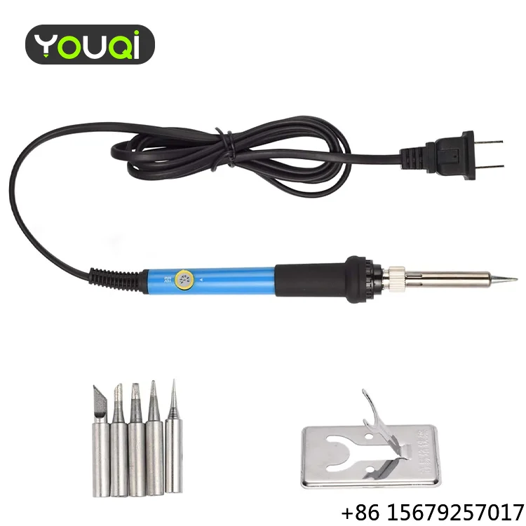 YouQi Electronics Soldering Iron Kit 60W 110V Adjustable Temperature Welding Tool Set