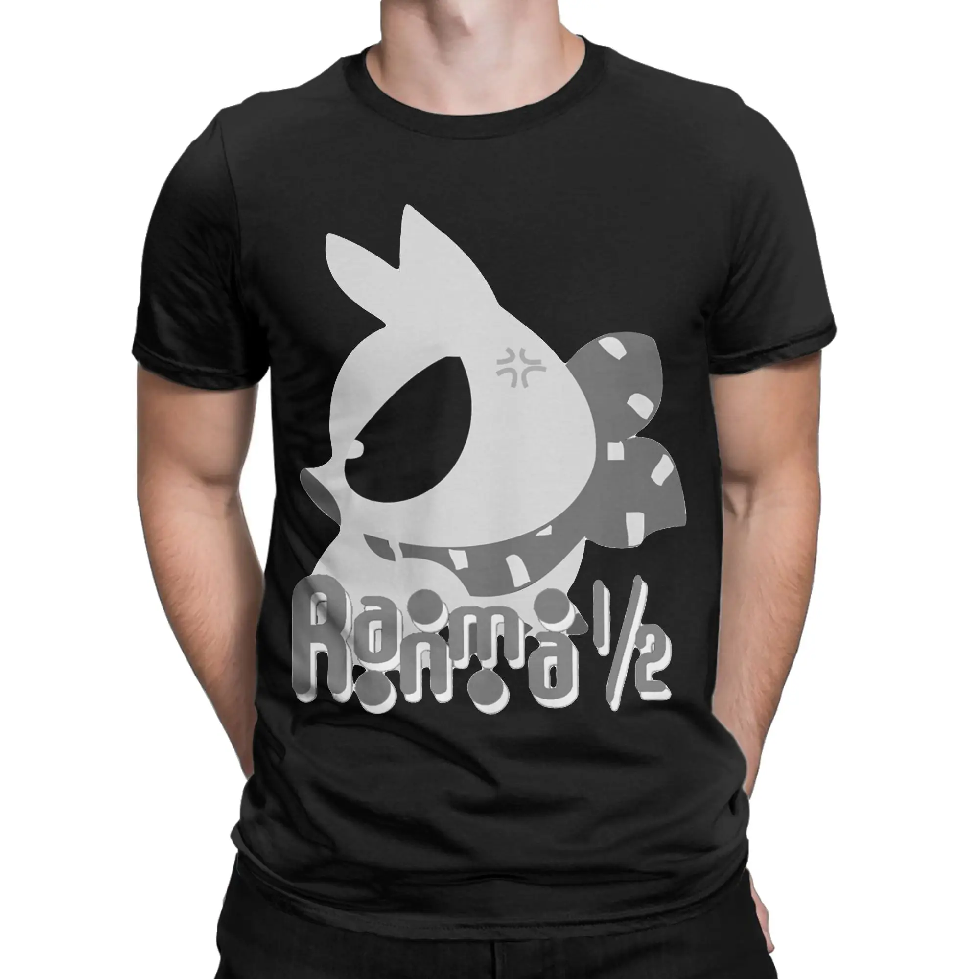 Impresionantes camisetas Ranma 1/2 Crazy Pchan para hombre, camisetas 100% de algodón con cuello redondo, camiseta de manga corta, ropa única