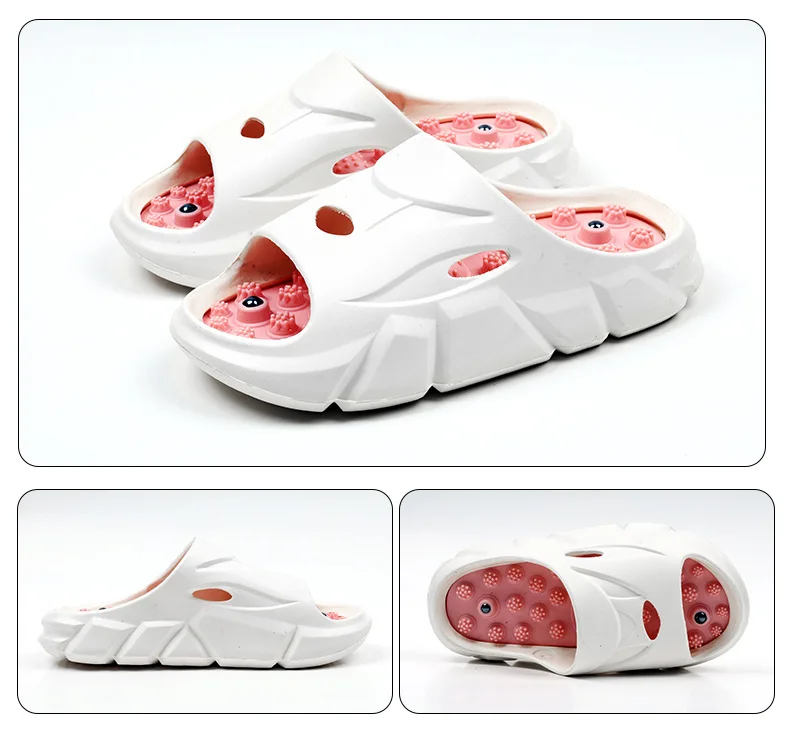 2026 Unisex Fußmassage-Slipper für Damen und Herren, Akupressur-Sandalen mit dicker Sohle und Hohldesign, Reflexzonen-Sandalen – Detail 20