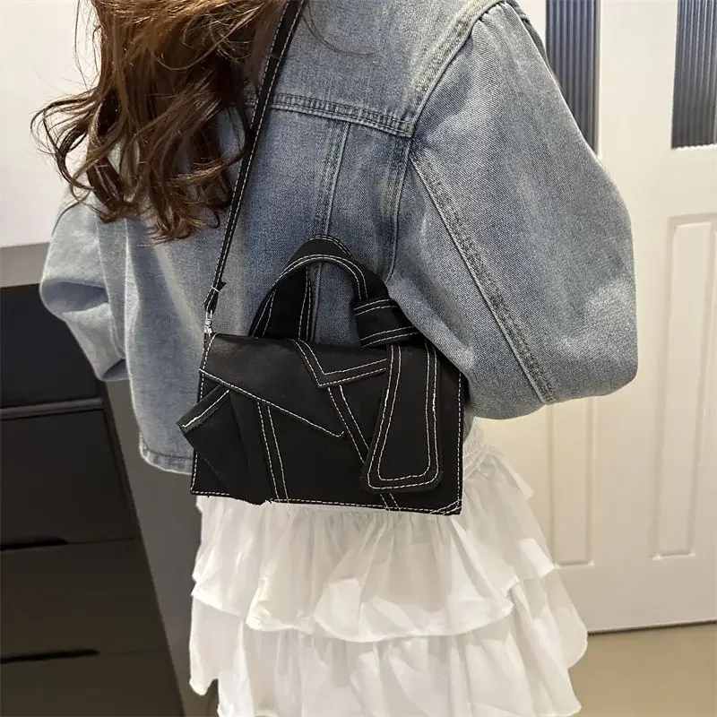 Frauen tasche Denim Mode All-Match einfache Büro Dame Patchwork Umhängetaschen Pures und Taschen Cross body Mädchen Tasche