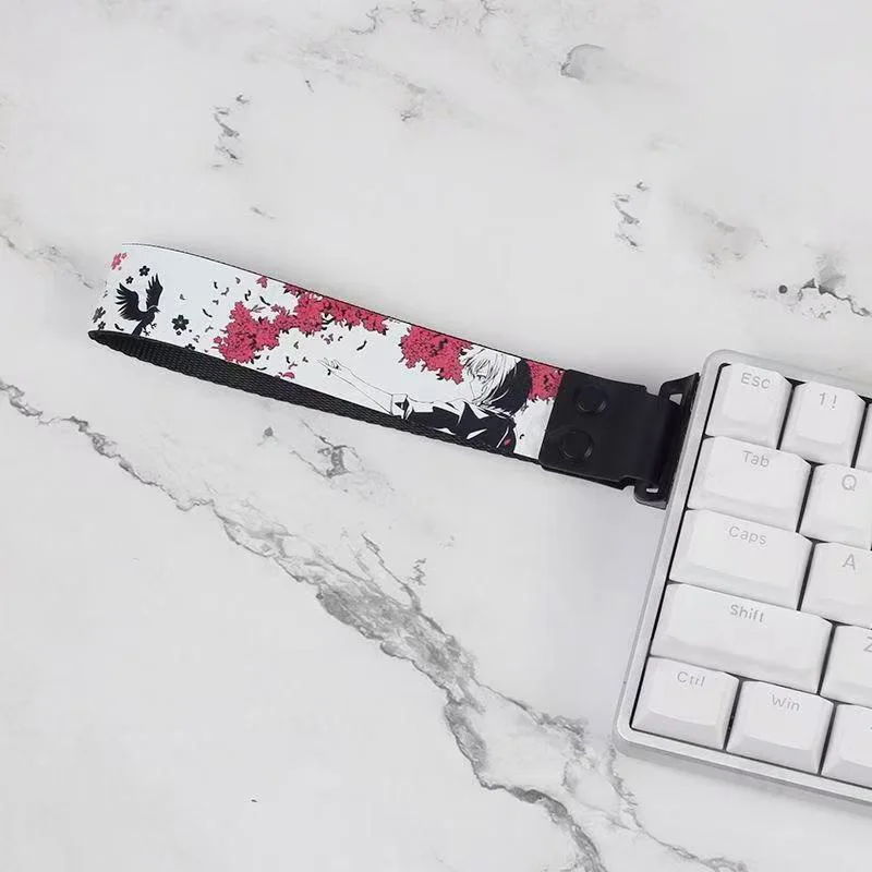 

Anime Keyboard Ribbon Nylon Strap for ATK 68 Wooting 60he Mechanical Keyboard Pastable Decorative Strap PU Screws 3M Tape