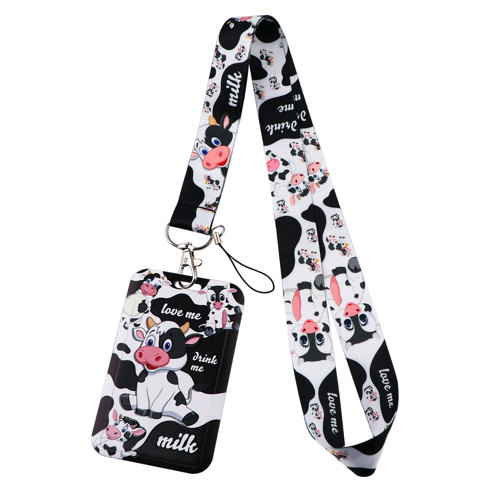 Cute Animals Credential Holder Cartoon Avatar Lanyards for Key Neck Strap For Card Badge Gym Keychain Keyring Accessories Gifts