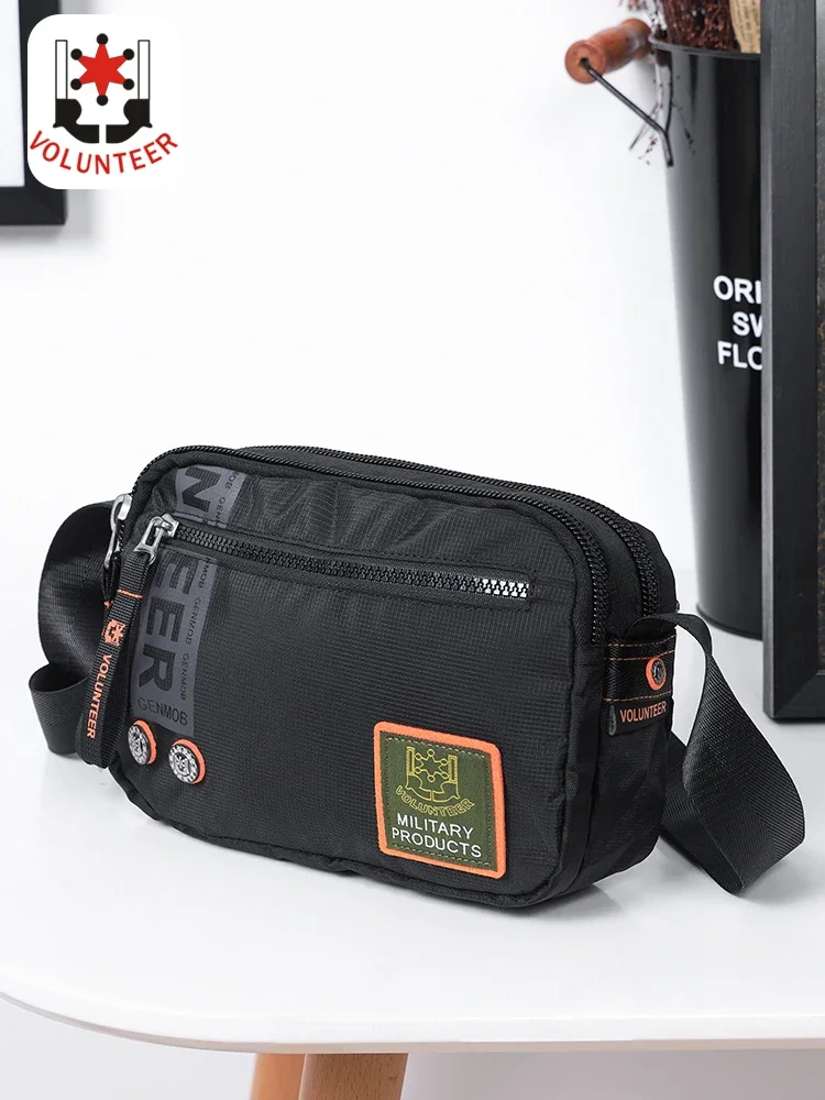 

Volunteer Shoulder bags for Men 2023 New Korean Versatile Casual Solid Business Male Bag Multi-Functional Crossbody Bags 1609-11