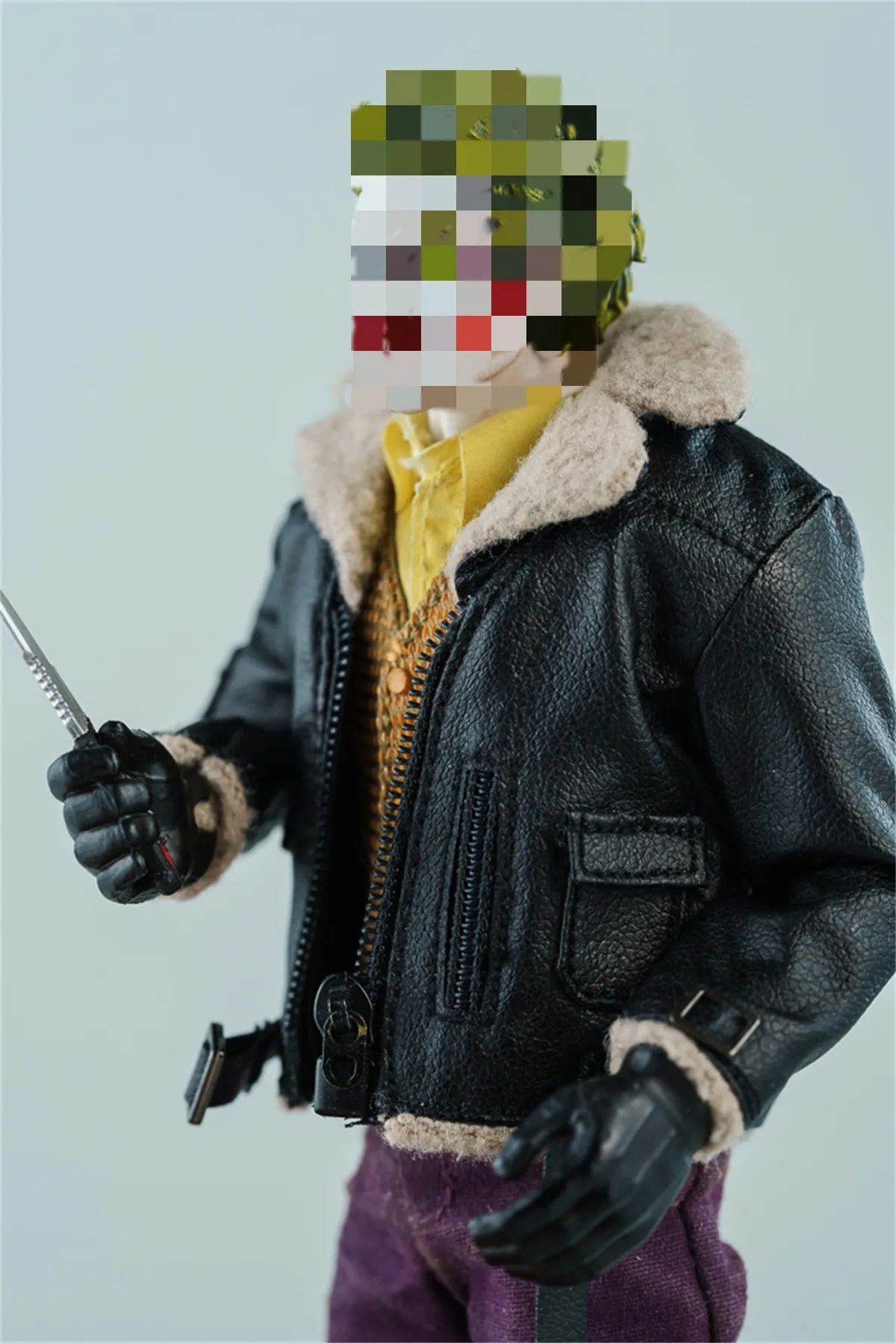 Maßstab 1:12 Lederjacke Kurzmantel Männliche Kleidung Modell Fit 6'' Männlicher Soldat Actionfigur Puppe Anime Anzug Spielzeug