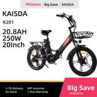 KAISDA K201 Adult Electric Bike 250W Motor Electric Bike 36V10.4Ah Battery 20 Inch Rubber Tire Mountain Snow Electric Bike
