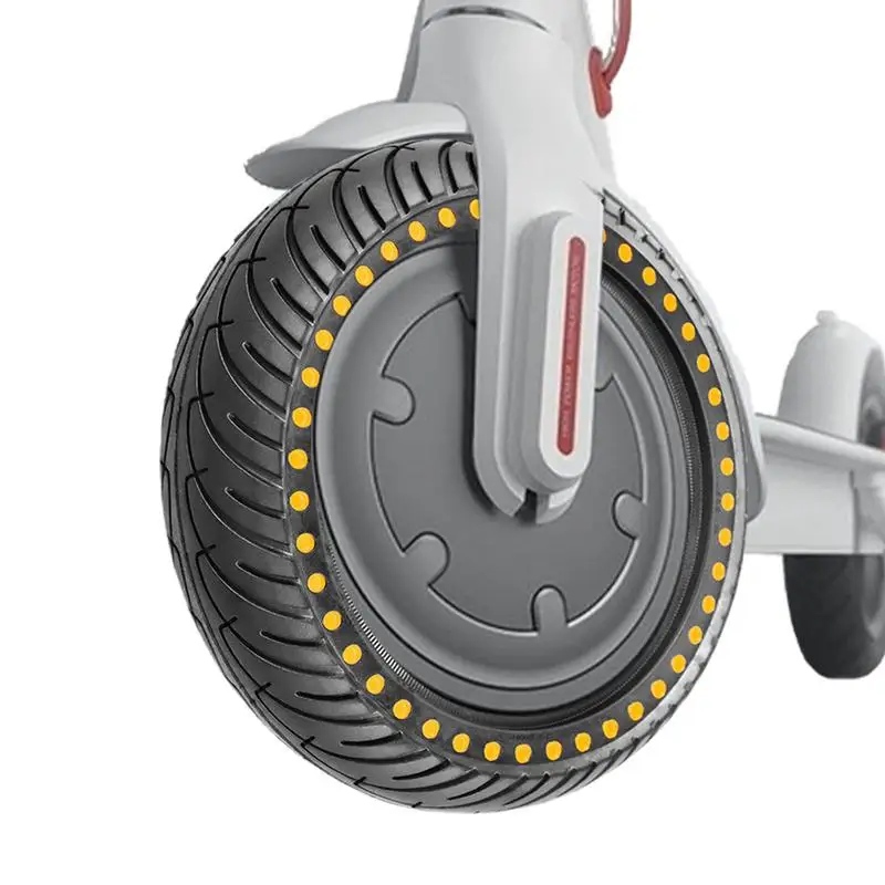 Ruedas para patinete eléctrico, neumáticos sólidos para patinete eléctrico, neumáticos sin cámara a prueba de pinchazos, neumáticos de goma maciza de repuesto delanteros o traseros