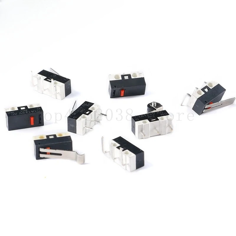 

10Pcs Micro Limit Switch Momentary Push Button Switch 1A 125V AC Mouse Switch 3Pins Long Handle Roller Lever Arm SPDT 12X6X6MM