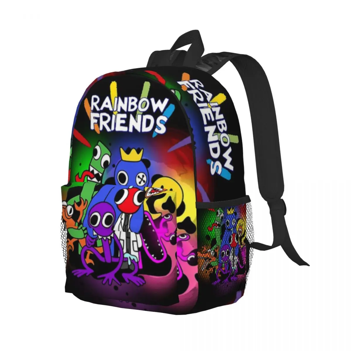 Rainbow Friends Impresso Lightweight Casual Schoolbag, escola, ao ar livre, compras, escritório, 15"