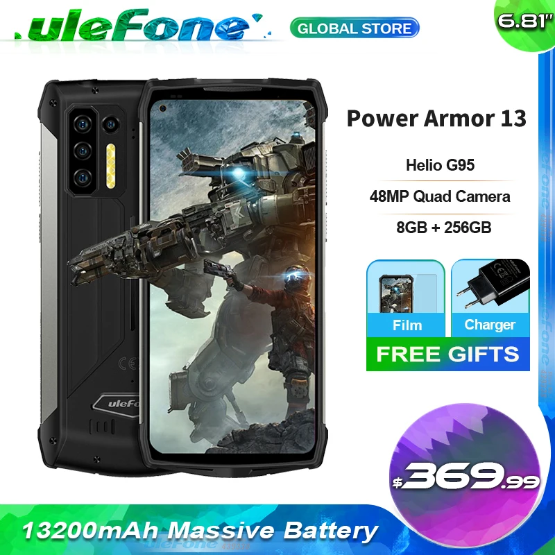 Ulefone Power Armor 13 Smartphone 13200mAh IP68/IP69K 6.81