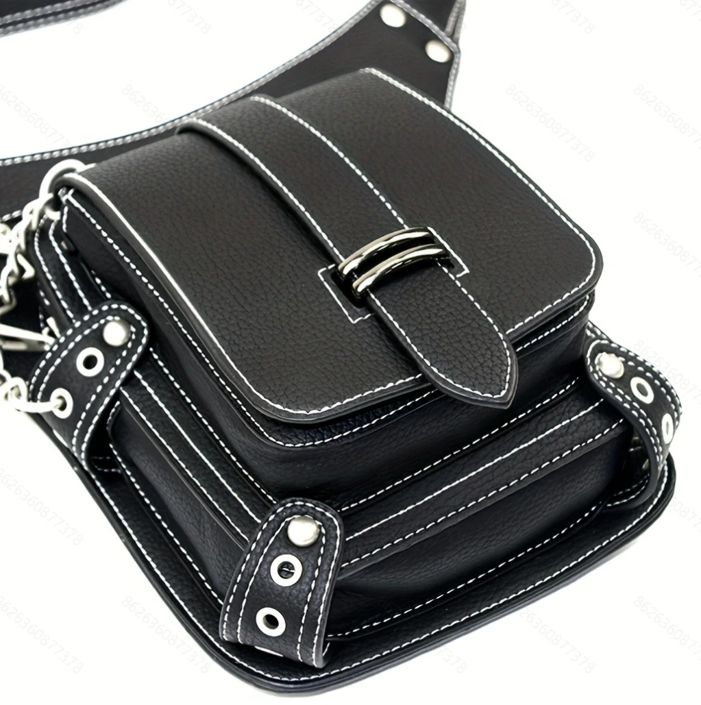 Steampunk Retro torba męska Outdoor torba na ramię Crossbody damska modna komórka torba biodrowa na telefon