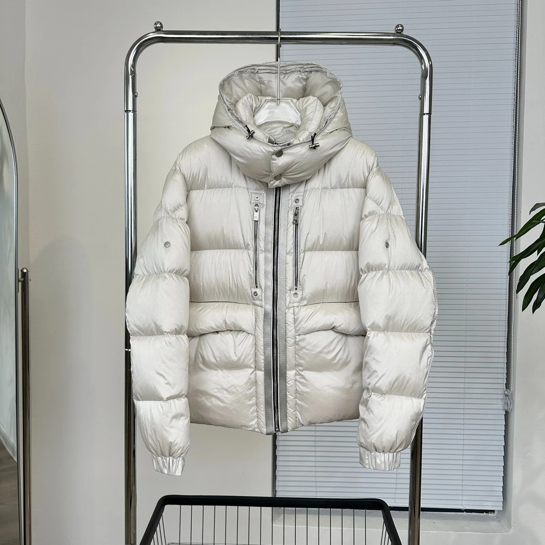 الفاخرة مصمم الشتاء الصلبة مقنعين أسفل سترة الإناث العلامة التجارية الدافئة سميكة سترة المرأة الأبيض بطة أسفل سستة باركر أبلى
