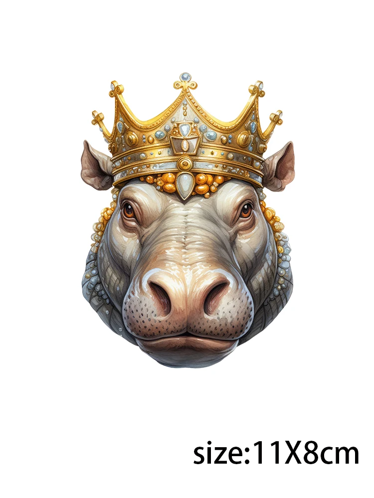 LETOP 1PCS Animals With Golden Crowns Cup Vinyl Wraps Glass Sticker Decorative Uv Dtf Sticker For 16 Oz Glass