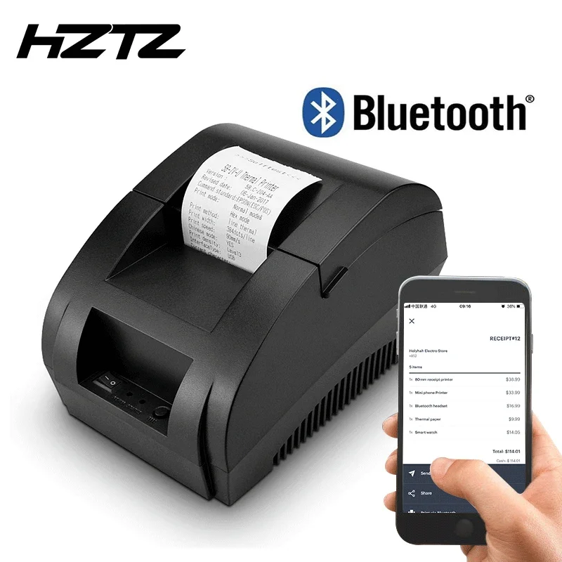 HZTZ 5890K 58mm Thermal Printer 58mm USB Thermal Receipt Printer usb POS System Supermarket HZ-5890K