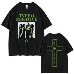 Rock Band Type O Negative Double Sided Print T-shirts Men Women Vintage Gothic Oversized Tops T Shirt Men's 100% Cotton Tshirt